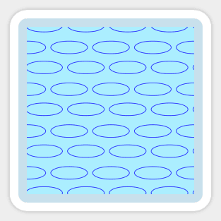 Background illustration blue, oval geometric, shape, decorative design pattern Sticker